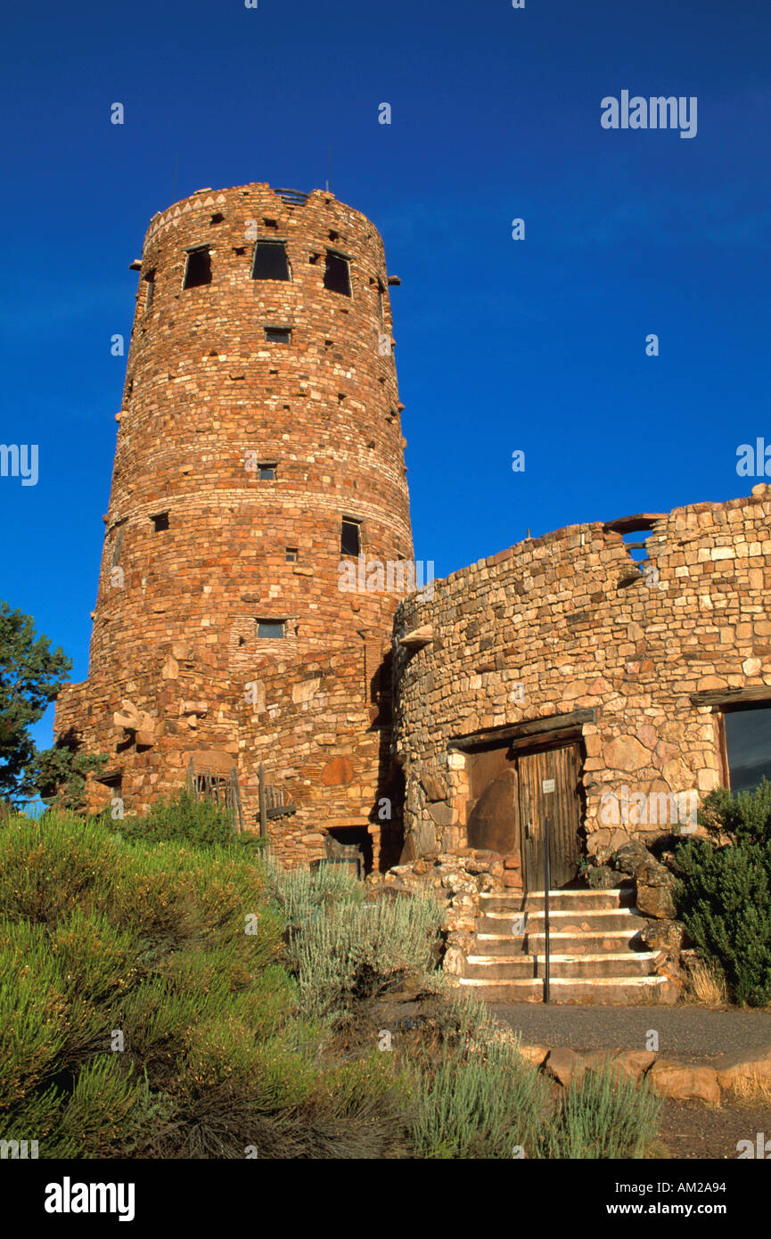 The Watchtower adobe building Desert View Grand Canyon National Park ...