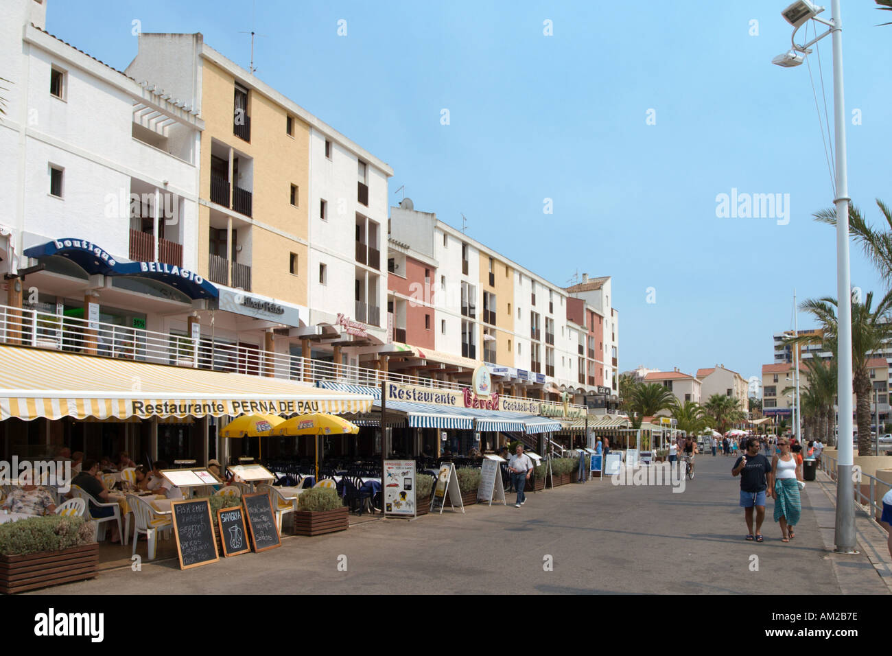 Marina Shopping/Dining Area, Vilamoura, Algarve, Portugal Stock Photo