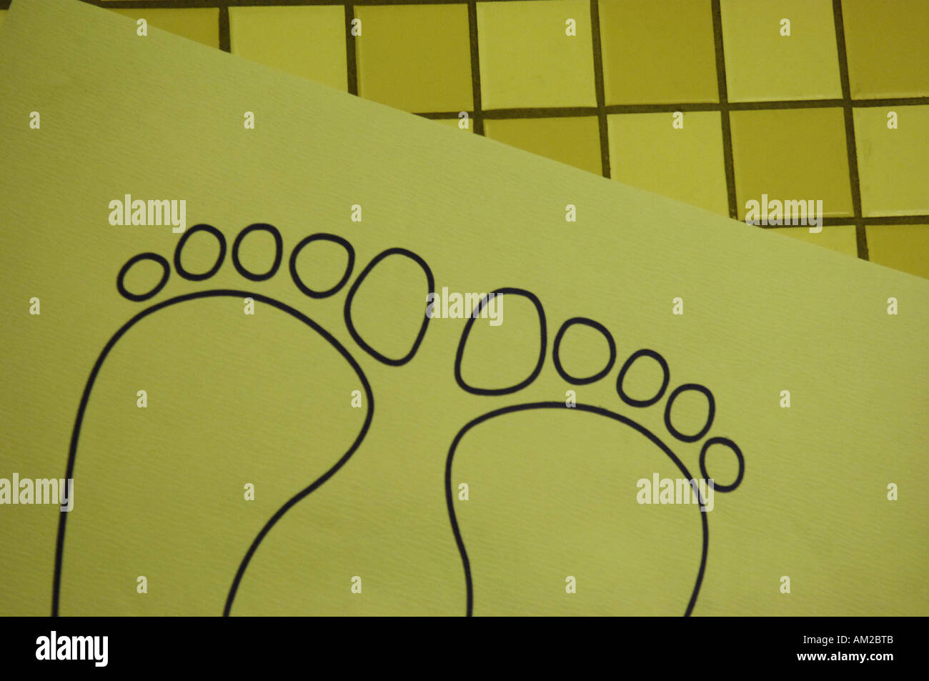 Feet Bathroom Toes Two Floor Mat Paper Pattern Shape Arty