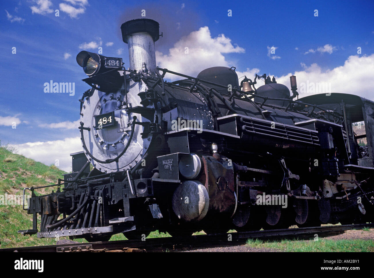 The Cumbres and Toltec Scenic Railroad traveling from Chama New Mexico ...