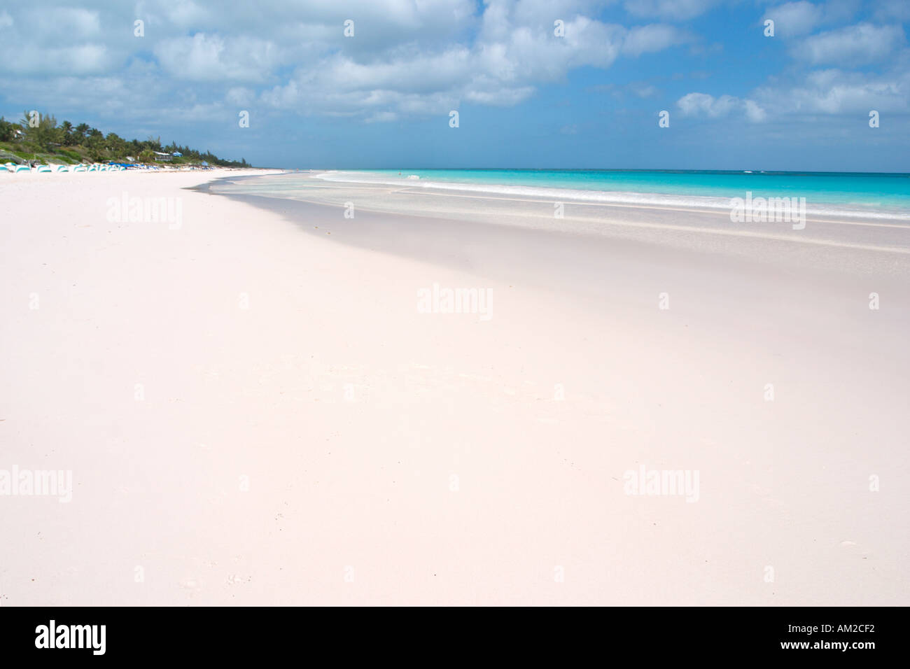 Pink sand beach, Harbour Island, Bahamas, Out Islands, Caribbean Stock