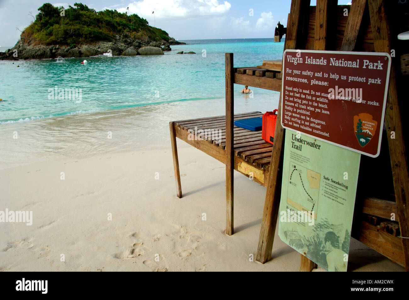 Caribbean, U.S. Virgin Islands, St. John, Trunk Bay, Virgin Islands ...