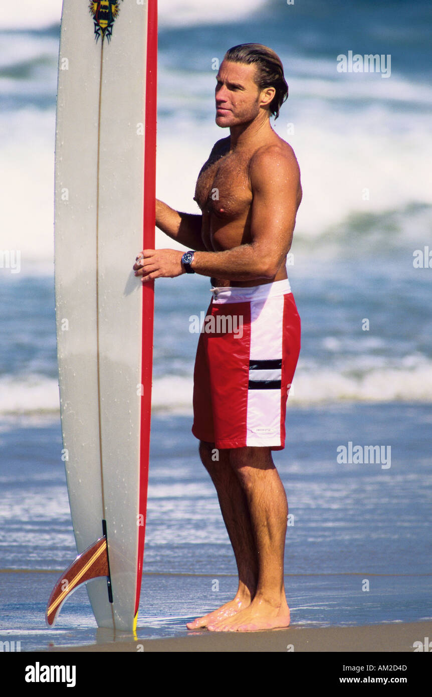 A surfer in California USA Stock Photo