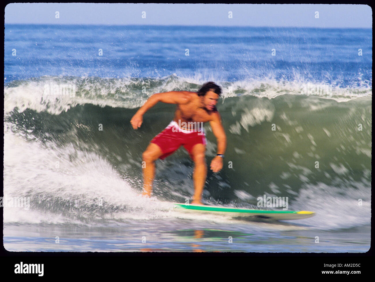 A surfer in California USA Stock Photo