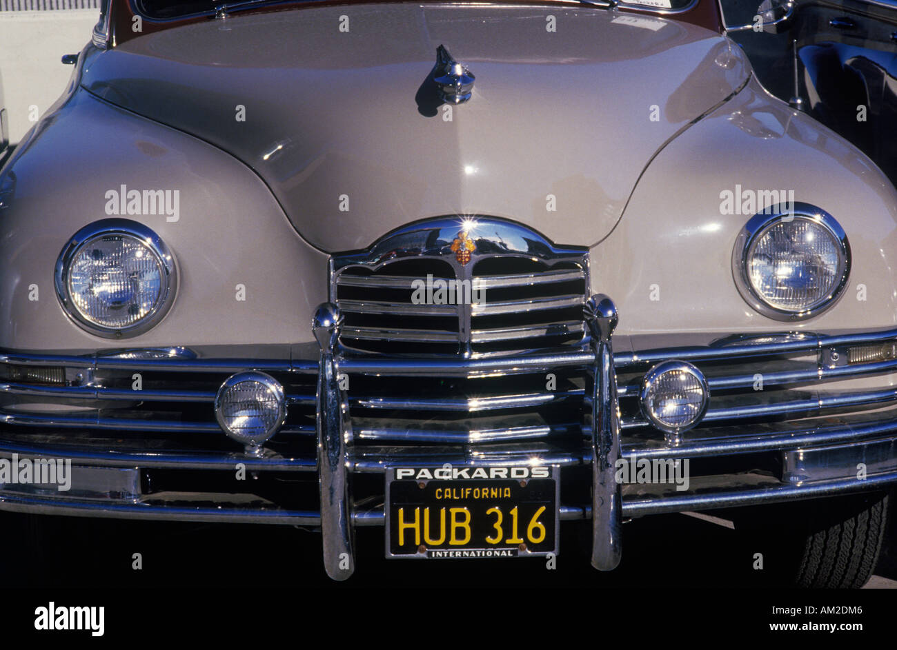 An antique Packard in Hollywood California Stock Photo