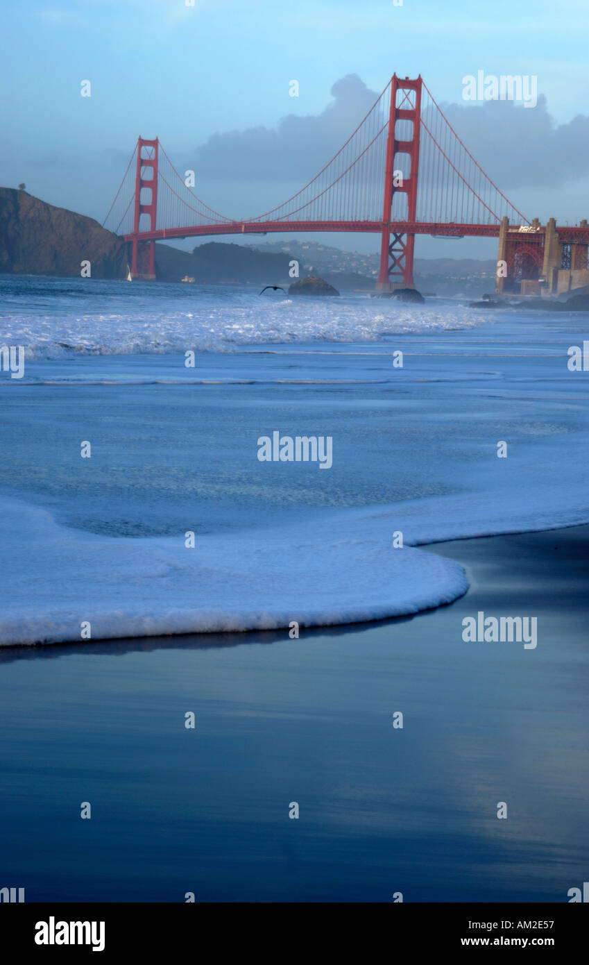 The Golden Gate Bridge from Baker Beach San Francisco California USA ...