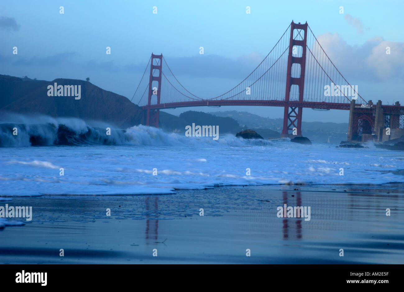 The Golden Gate Bridge from Baker Beach San Francisco California USA ...