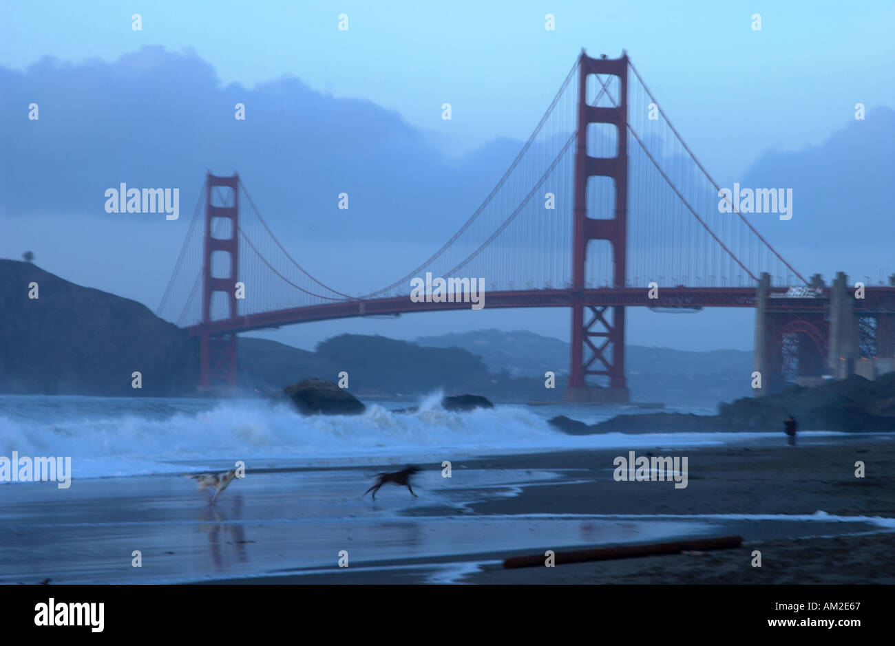 The Golden Gate Bridge from Baker Beach San Francisco California USA ...