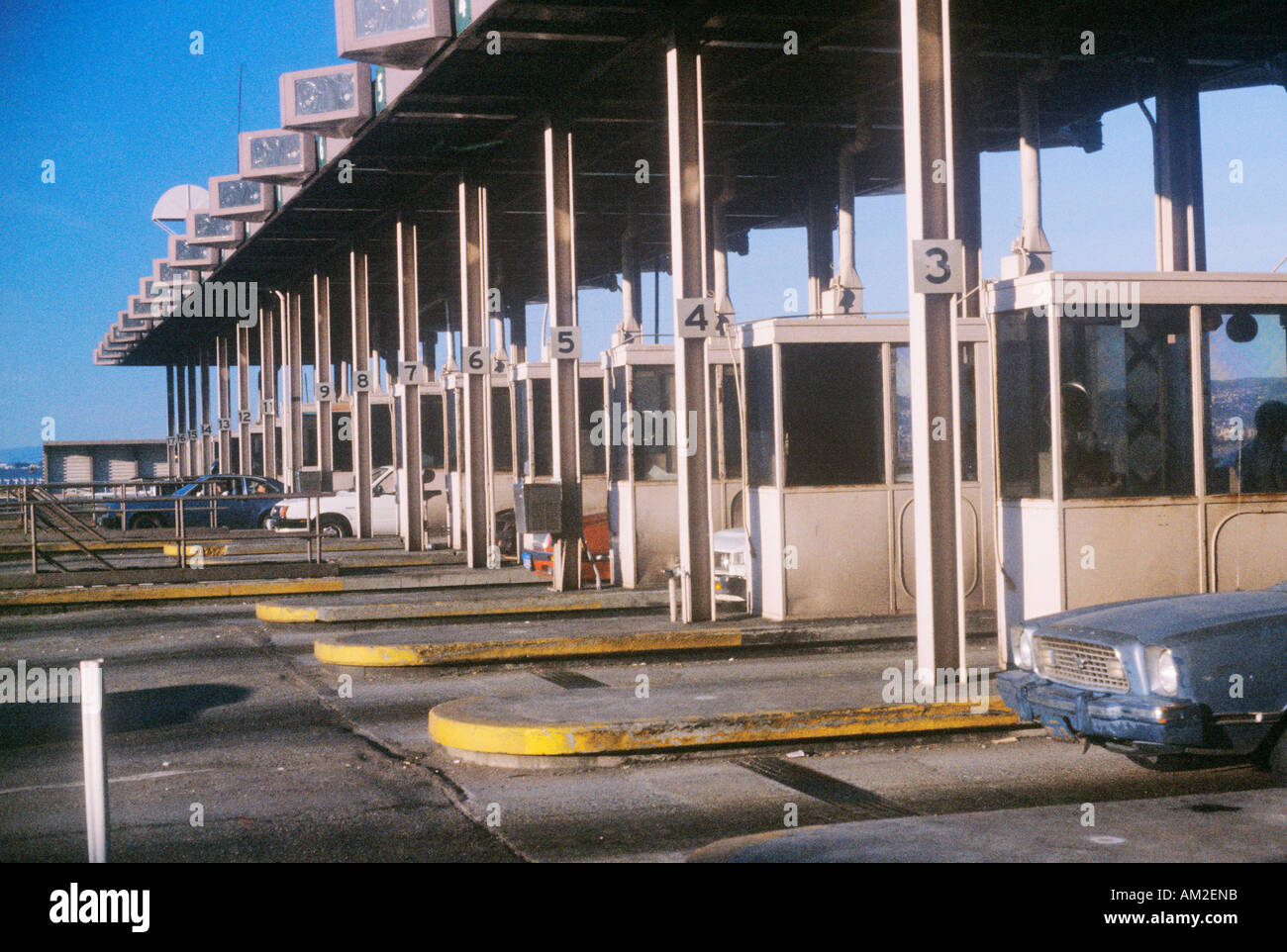 The toll gate to the Bay Bridge in San Francisco California Stock Photo ...