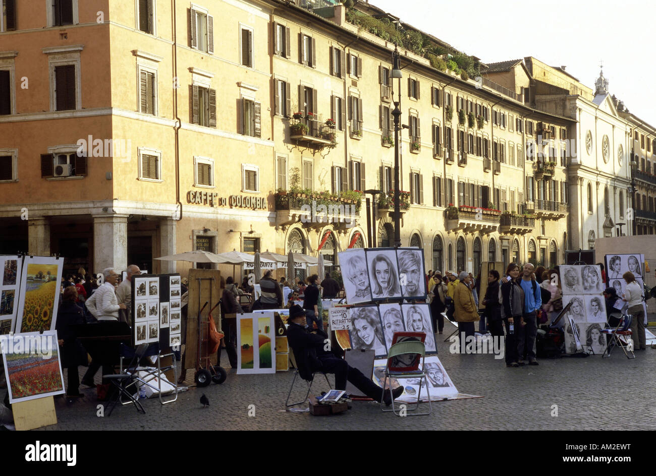 Piazza navona rome painter hires stock photography and images Alamy