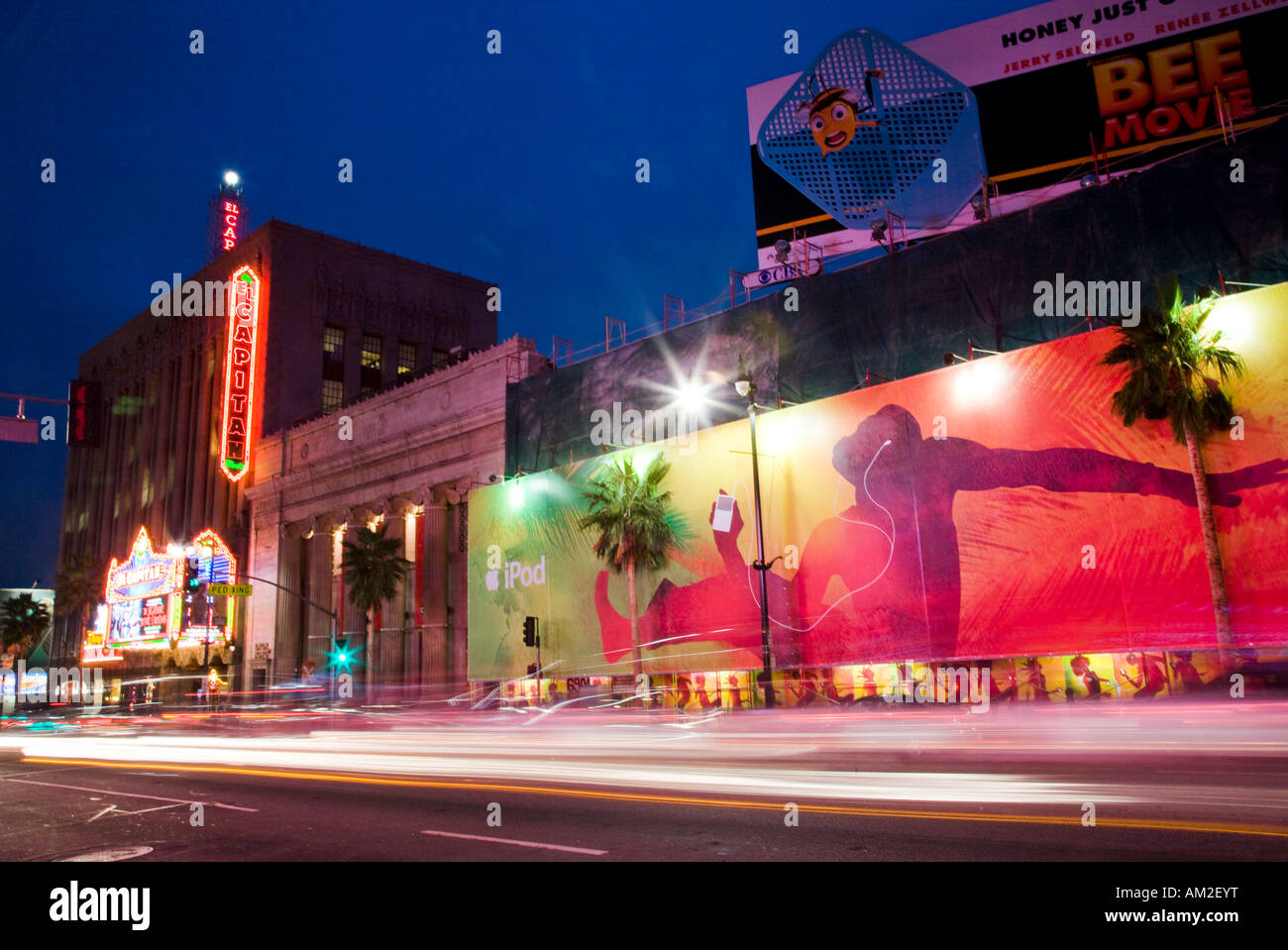 Apple iPod ad Hollywood Boulevard Los Angeles County California United States of America Stock Photo