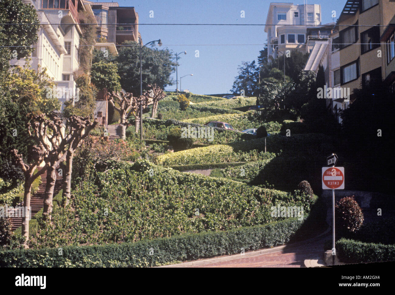 Lombard Street the crookedest street in the world in San Francisco