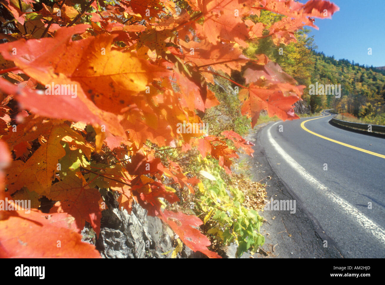 A scenic drive through the Berkshires in Western Massachusetts Stock 