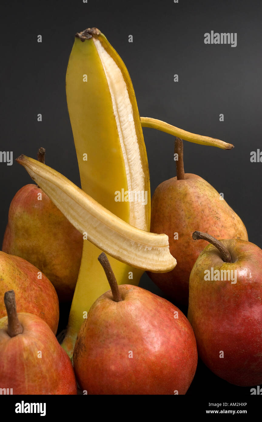 banana and pears Stock Photo Alamy