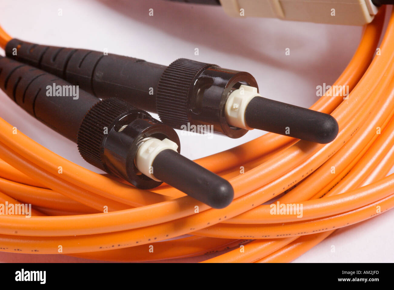 Fiber optic computer patch cables Stock Photo Alamy