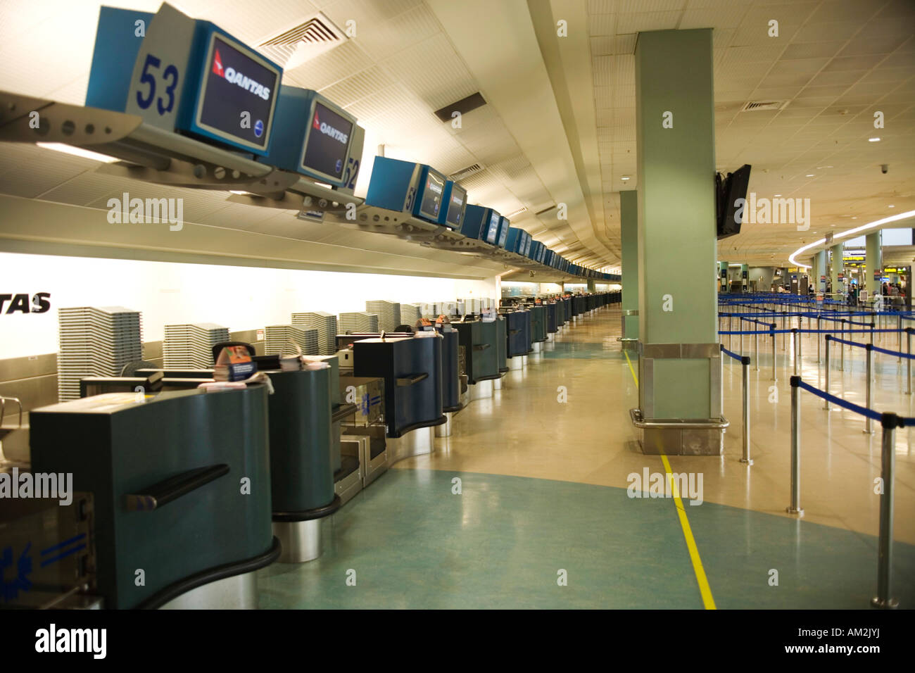 Ticket Counter Auckland International Airport Stock Photo