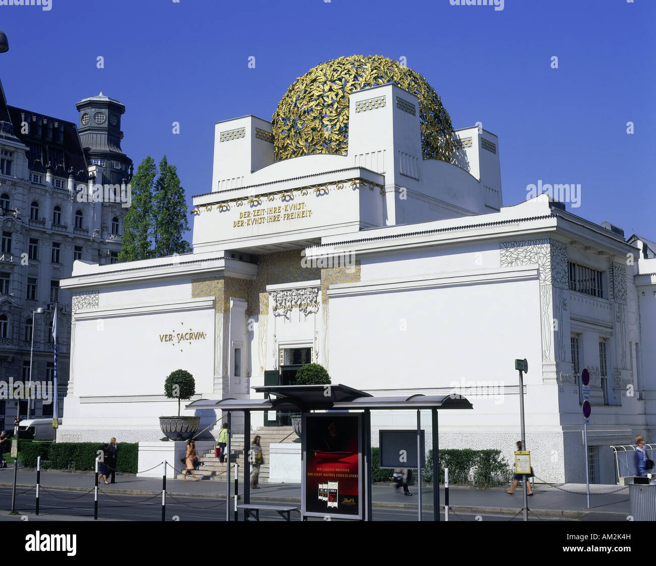 geography / travel, Austria, Vienna, buildings, Secession, exterior view, built: 1897 - 1898, architect: Joseph Maria Olbrich (1867 - 1908), Additional-Rights-Clearance-Info-Not-Available Stock Photo