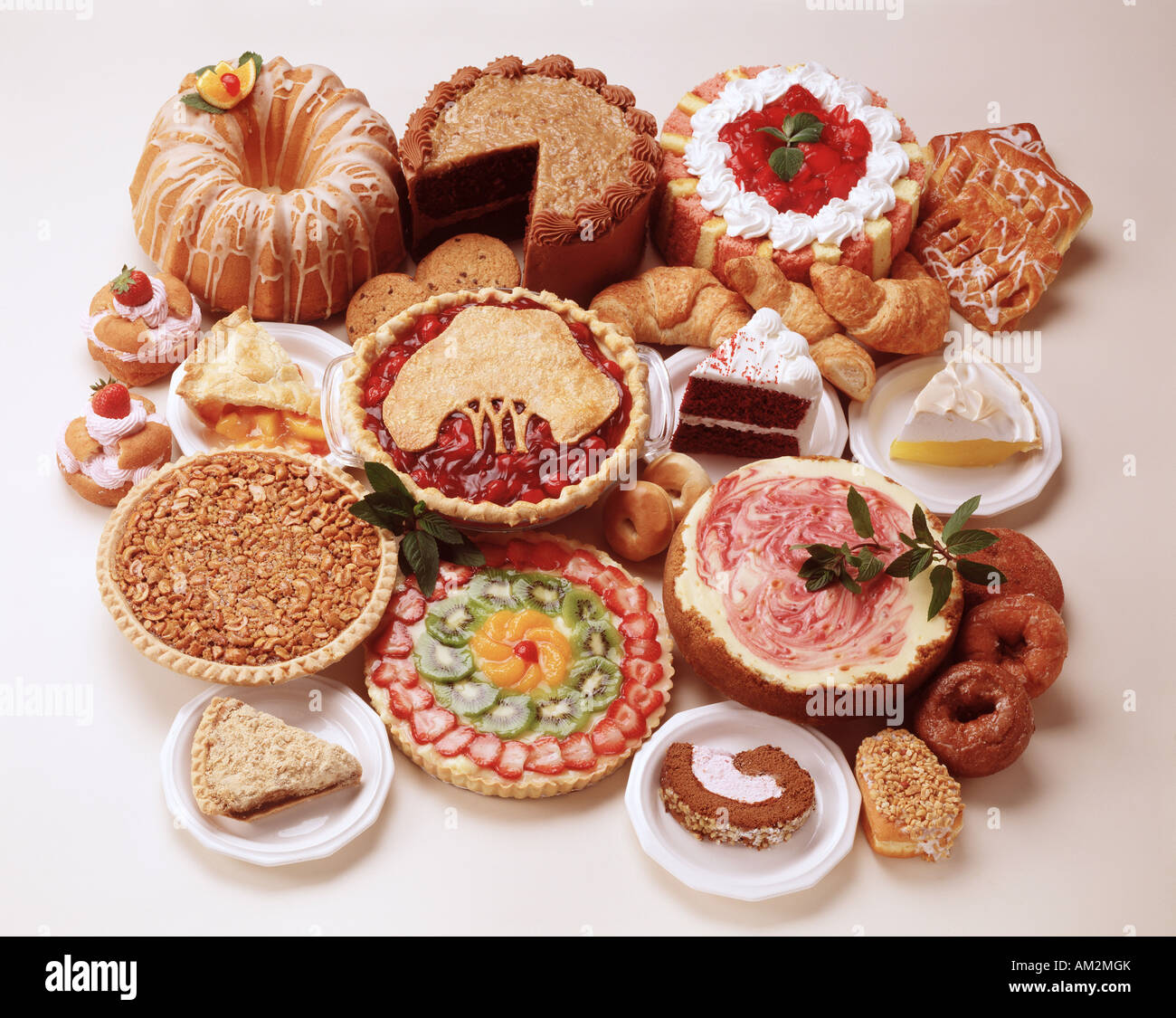 Many Different Kinds Of Dessert - Cakes, Sweets And Pies Stock Photo,  Picture and Royalty Free Image. Image 11049315.