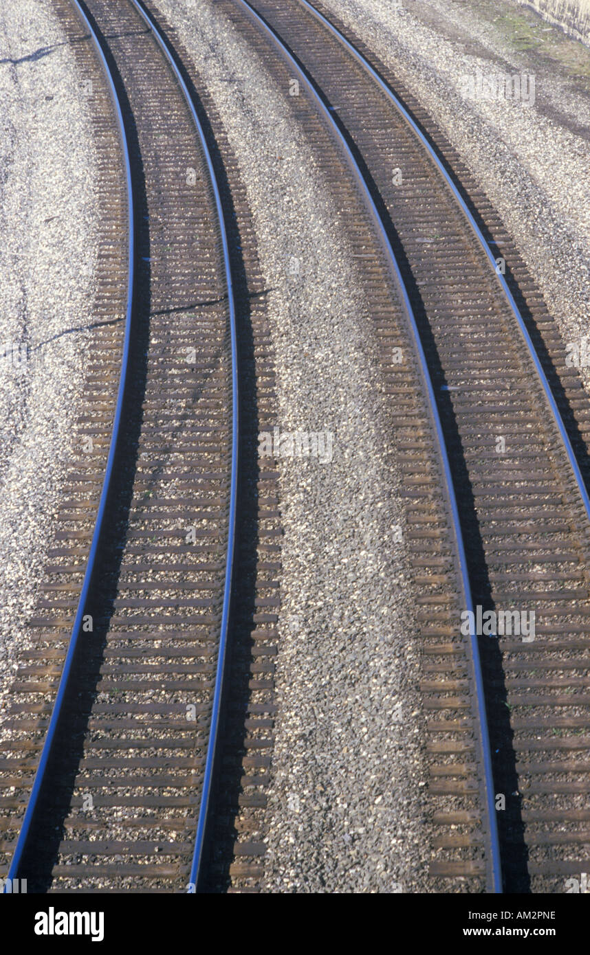 Railroad tracks in Indianapolis Indiana Stock Photo Alamy