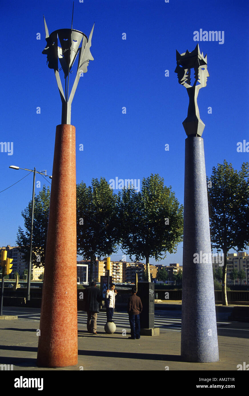 Sculptures in Madrid Avenue LLEIDA Comunidad Autónoma de Cataluña Spain