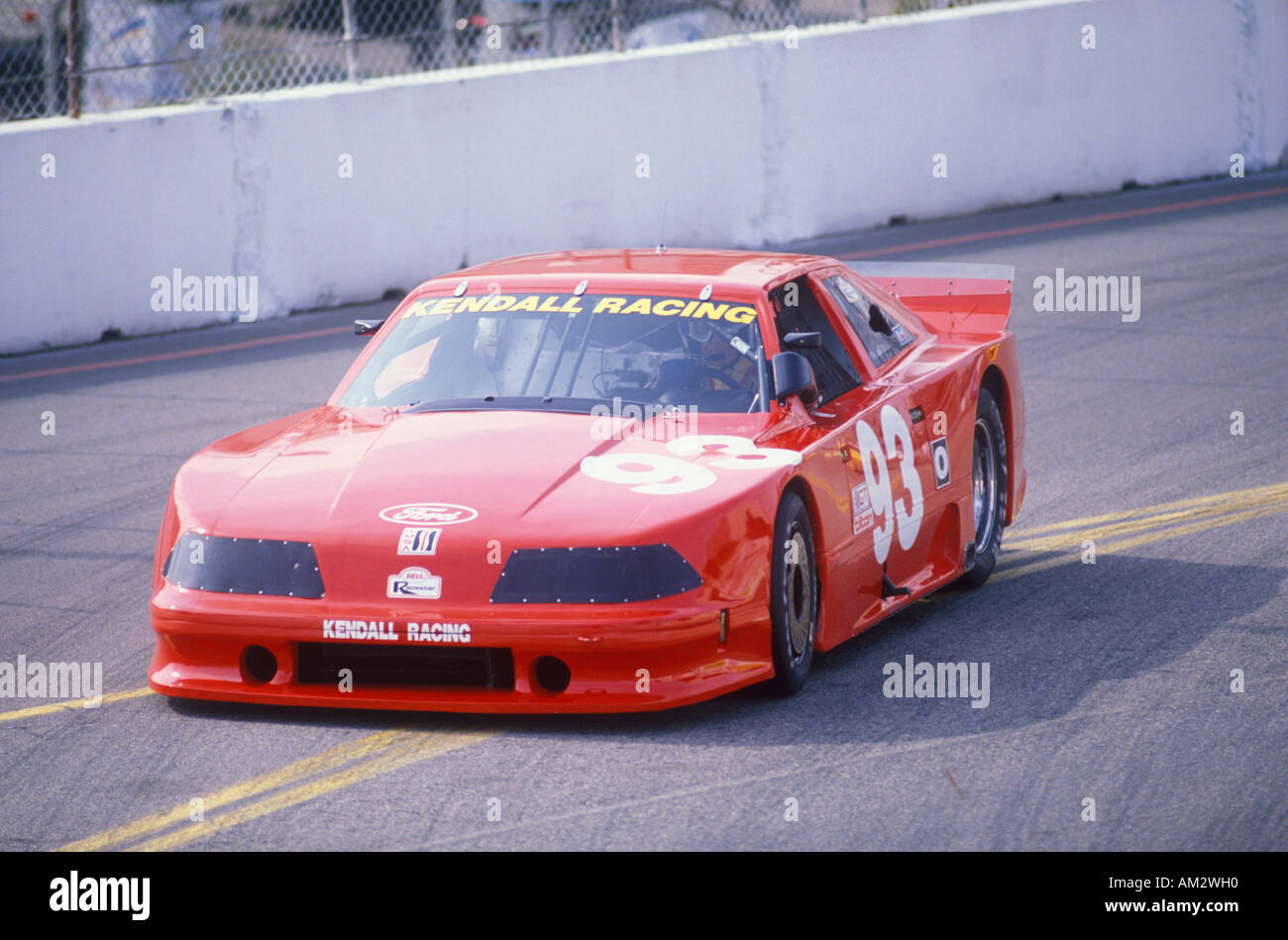 A red Mazda Trans AM in the Toyota Grand Prix Car Race Long Beach CA Stock Photo