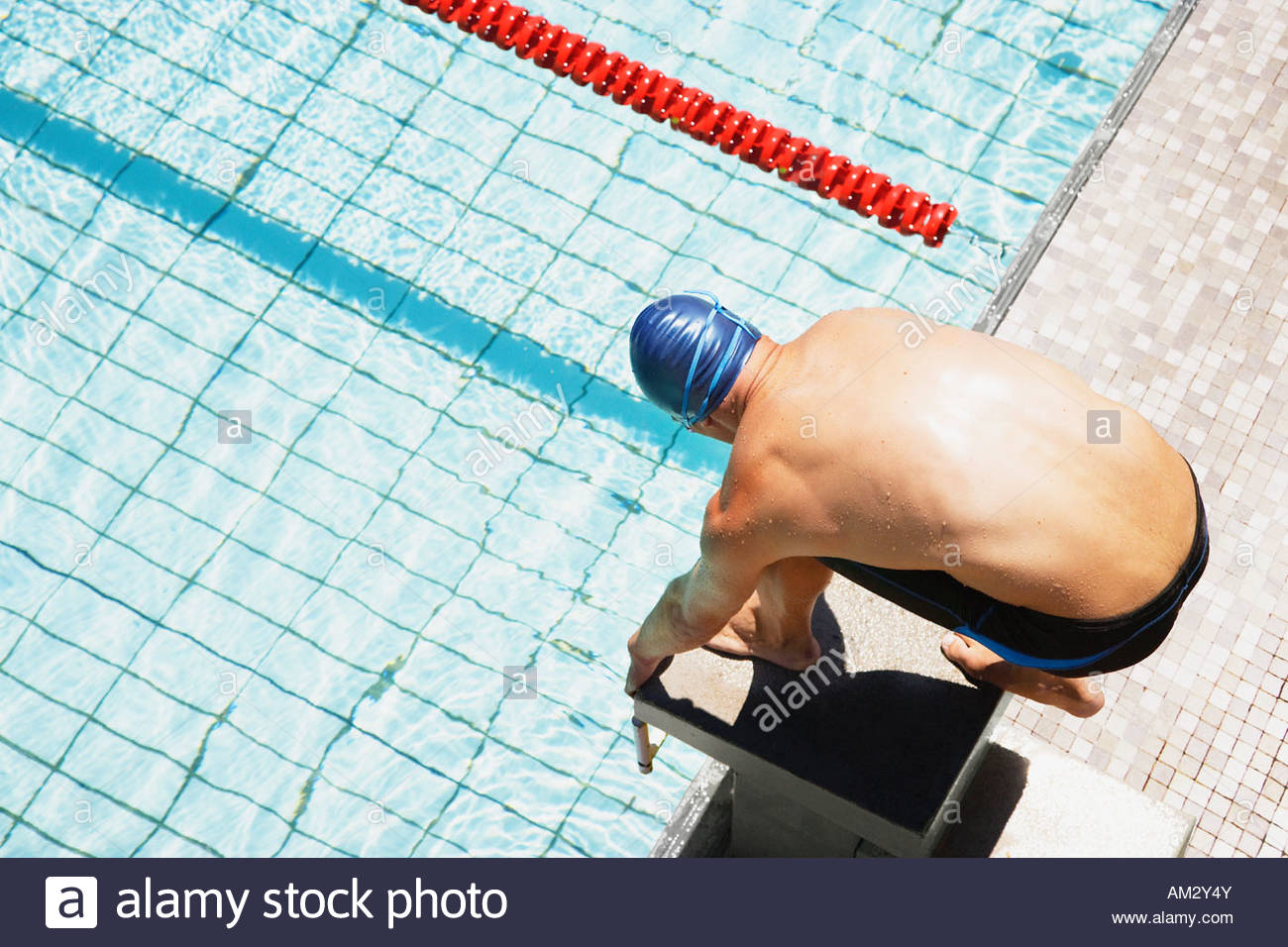 Starting Blocks Pool Stock Photos & Starting Blocks Pool Stock Images