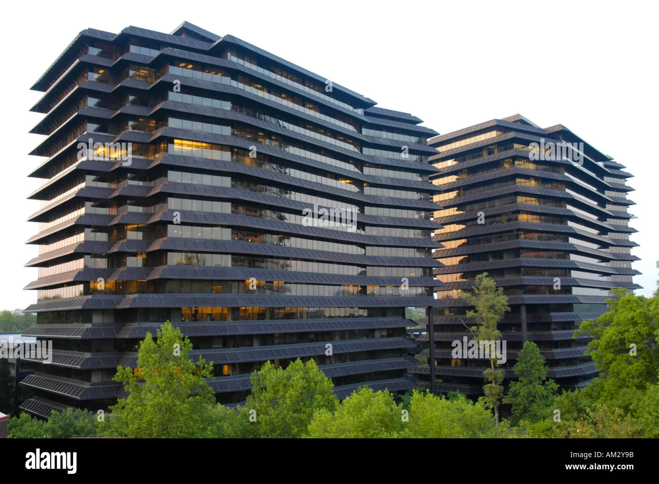 Modern high rise office building in the suburbs of Atlanta USA