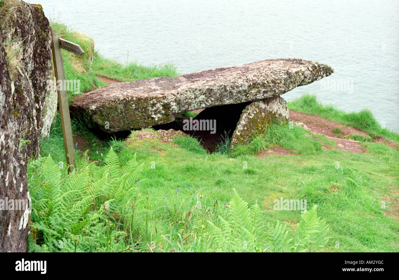 The King s Quoit burial chamber at Manorbier in Pembrokeshire Wales ...
