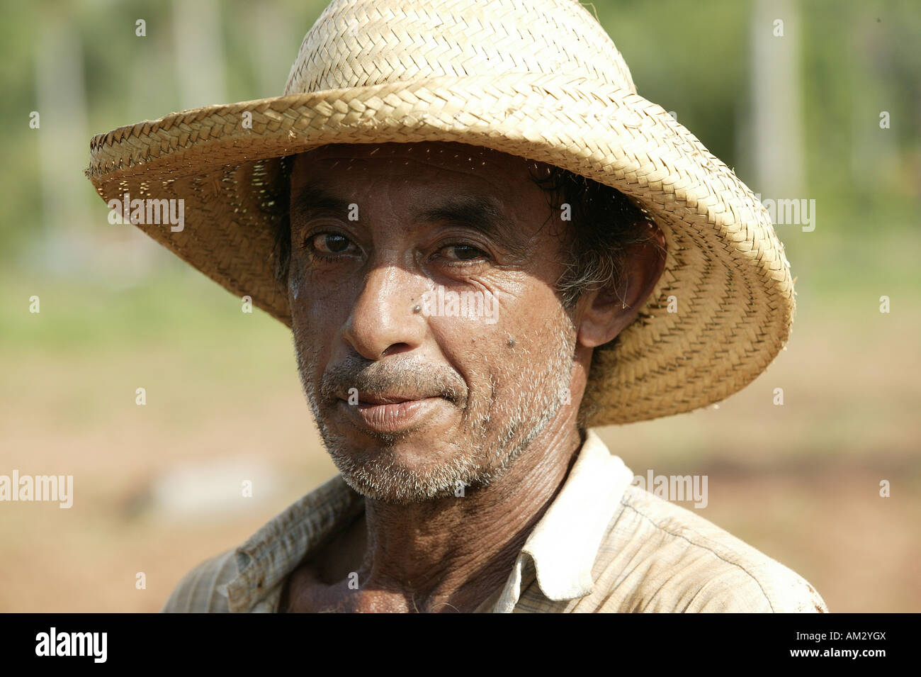 Field worker, portrait, Paraguay, South America Stock Photo