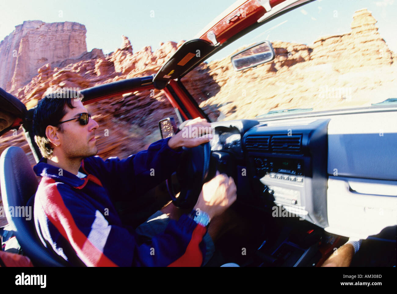 4x4 off road driving near Moab Utah USA Stock Photo