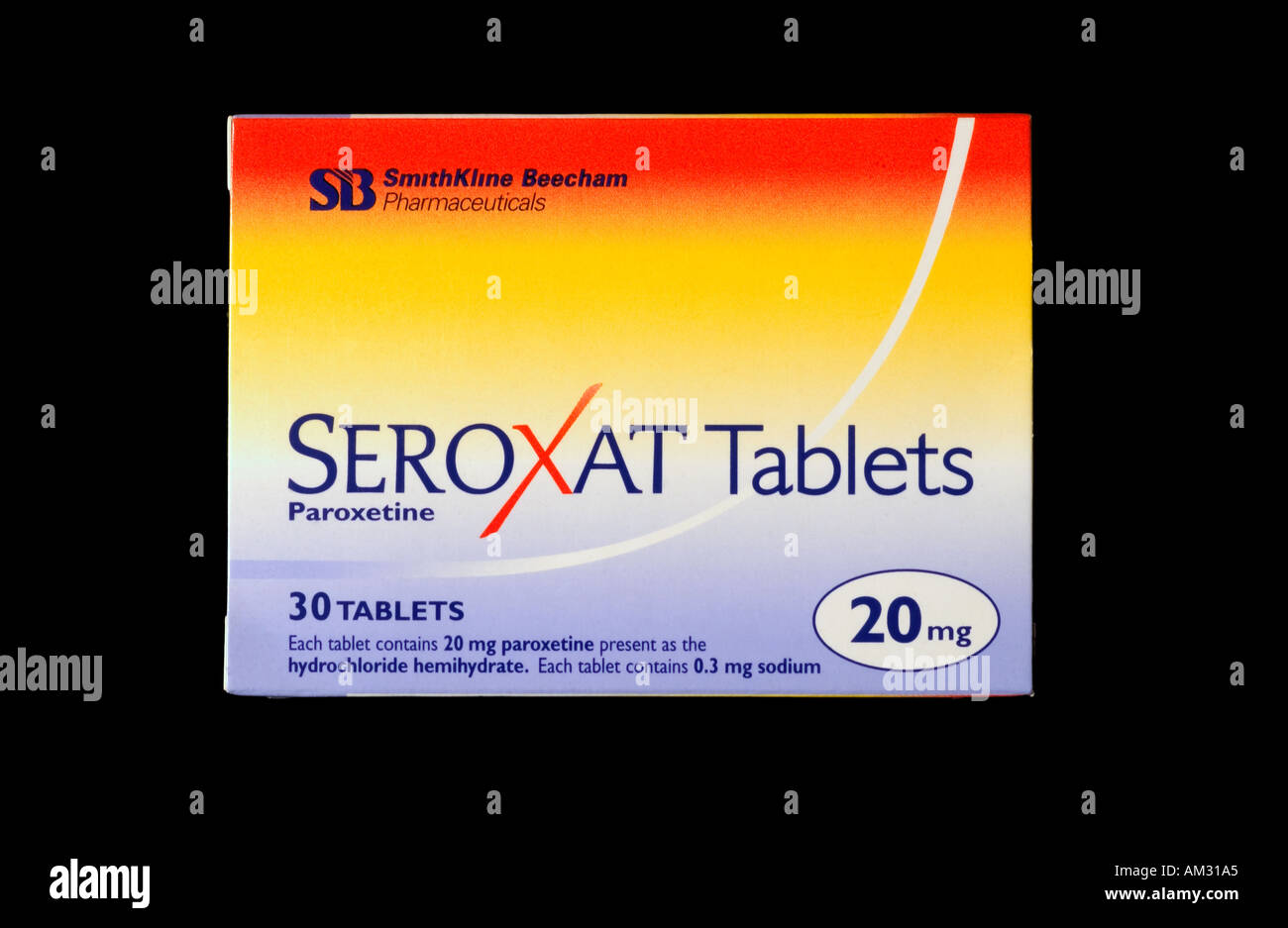 Seroxat 20 mg paroxetine