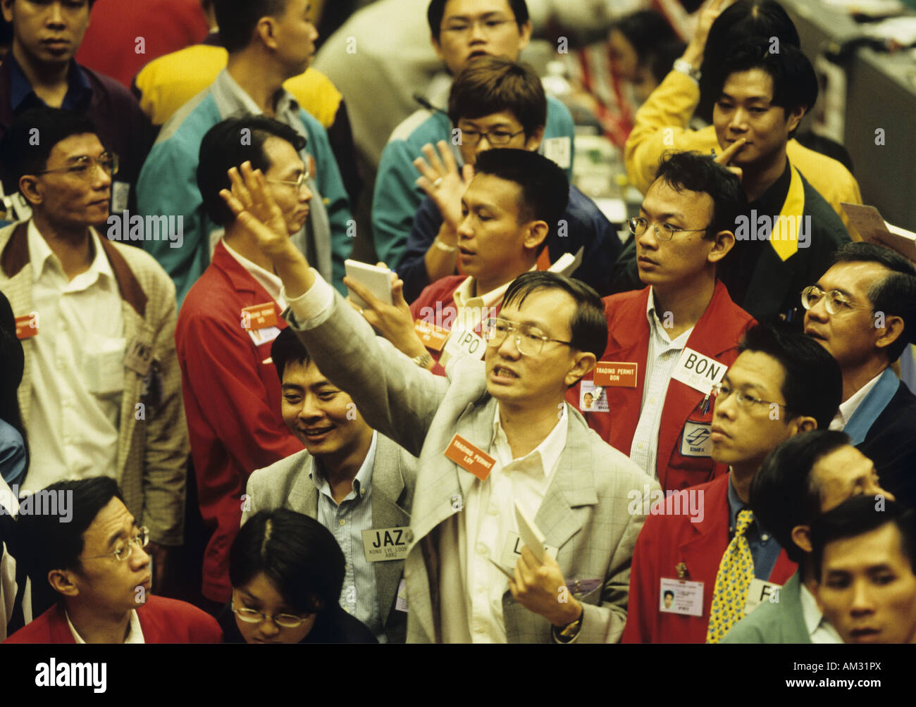 geography / travel, Singapore, Singapore City, trade, stock market, traders  on the trading floor, Additional-Rights-Clearance-Info-Not-Available Stock  Photo - Alamy