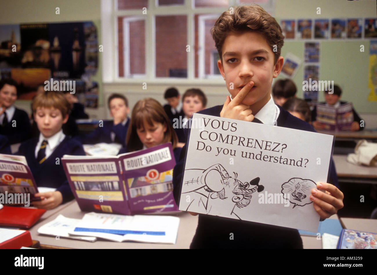 French class in English primary school Stock Photo Alamy
