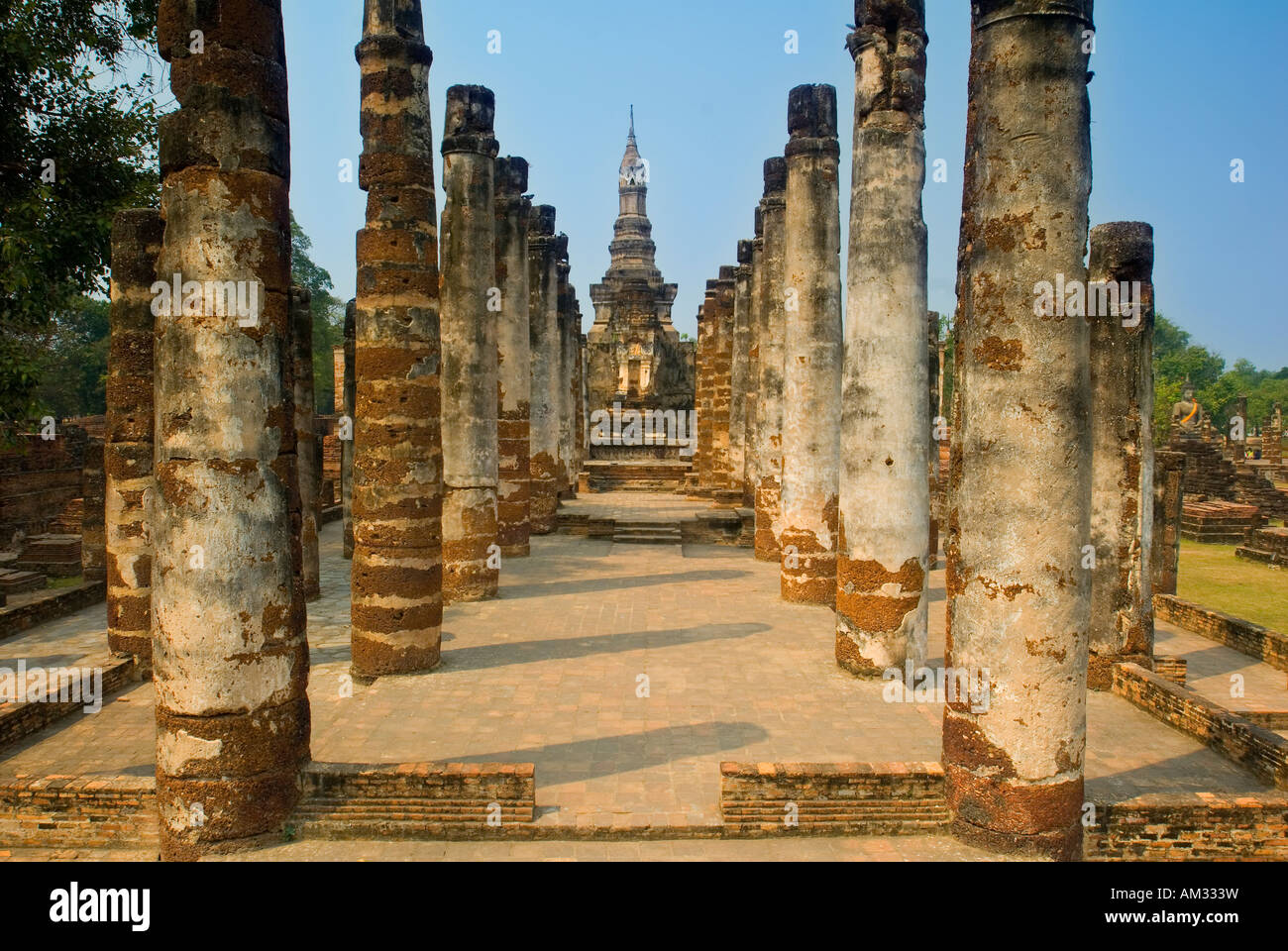 Wat Mahathat, Sukhothai Historical Park Thailand South East Asia Stock Photo