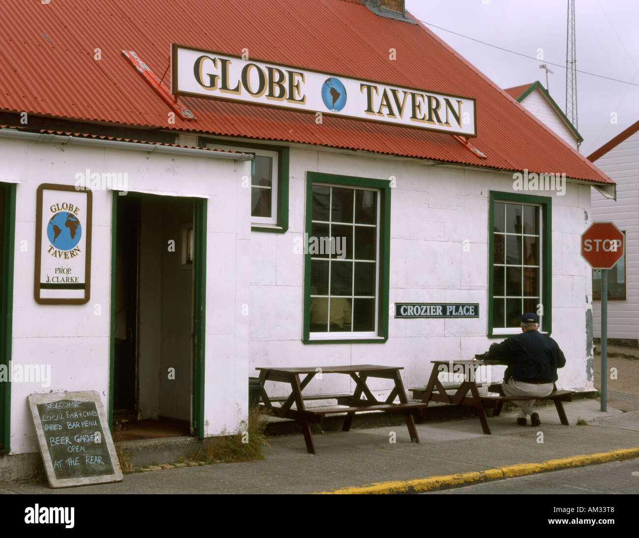 Falkland islands. Port Stanley. Globe tavern Stock Photo