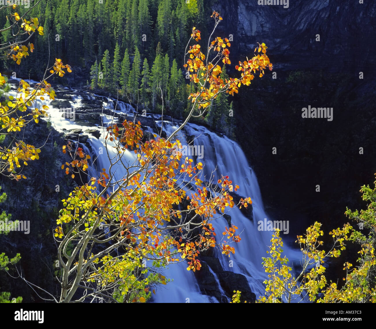 Kinuso Falls Monkman Provincial Park British Columbia Canada Stock Photo Alamy