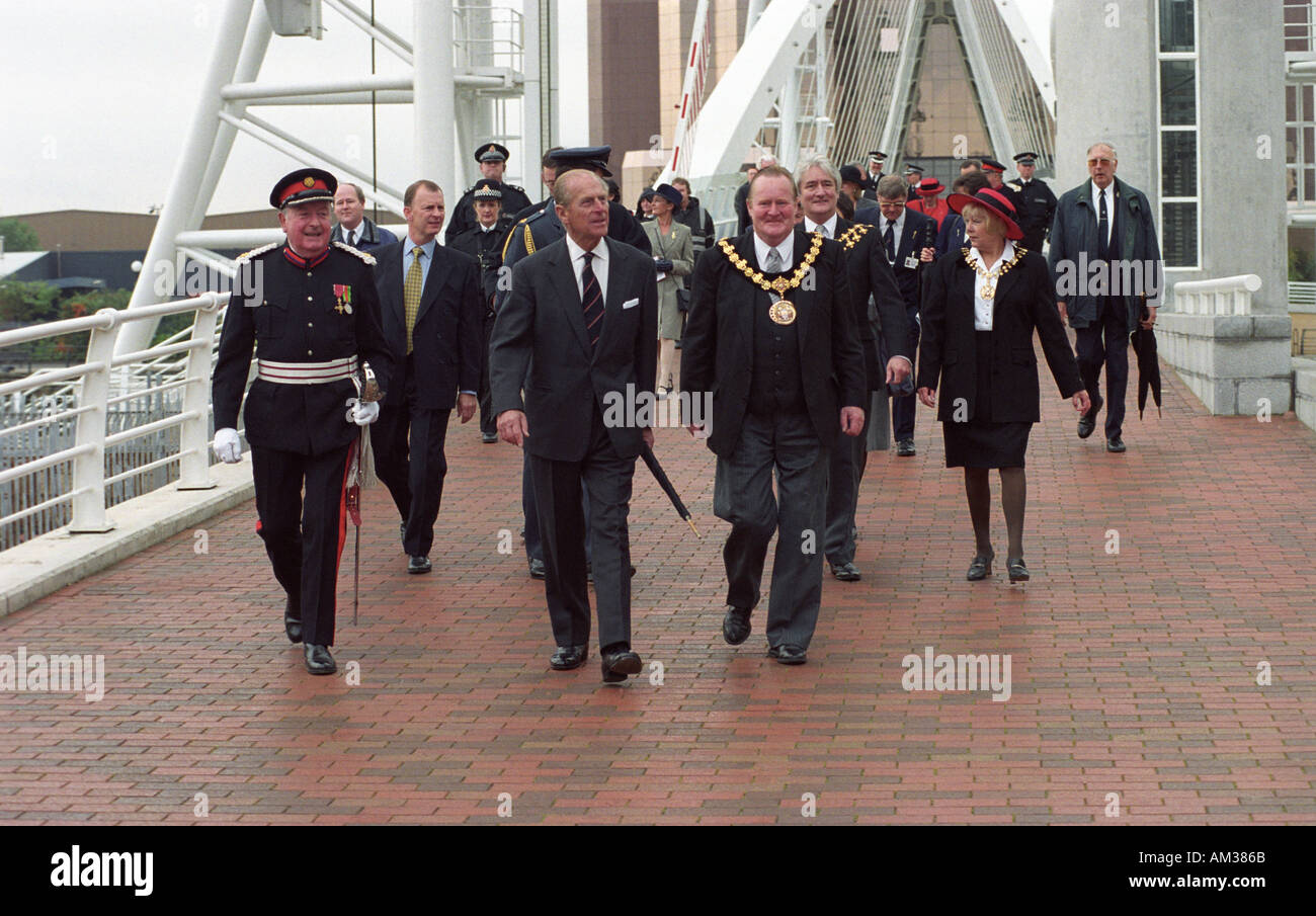 Royalty party on Lowry Bridge Stock Photo