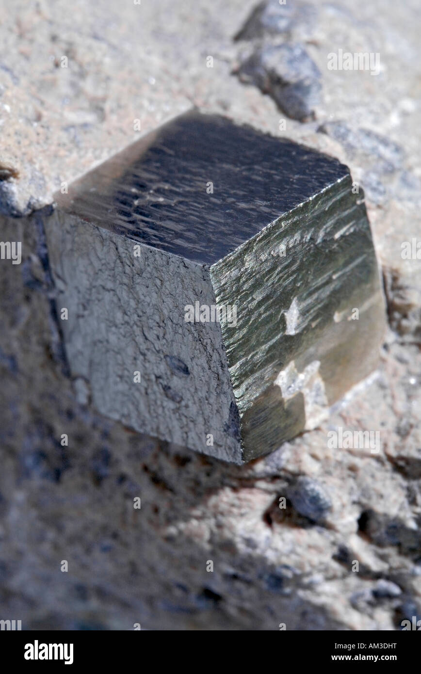 Mineral, pyrite, cube Stock Photo