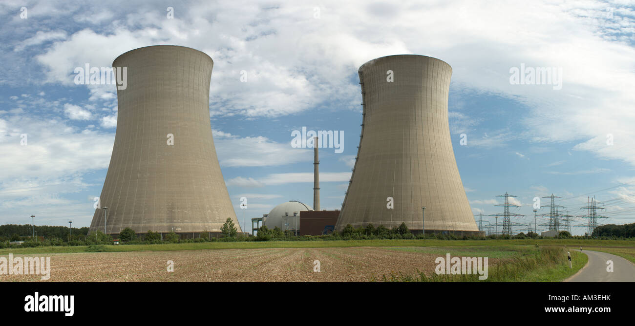 Nuclear power plant Grafenrheinfeld, Grafenrheinfeld, Lower Franconia, Bavaria, Germany Stock Photo