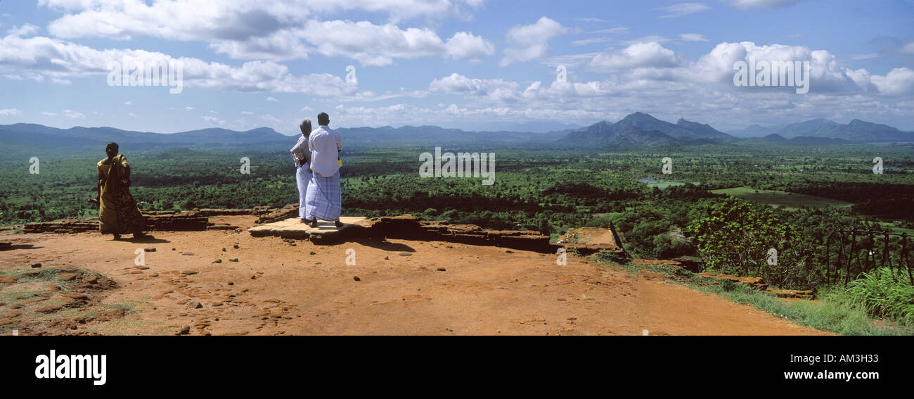 sri lanka ceylon panoramic horizontal view looking over sigirya Stock ...