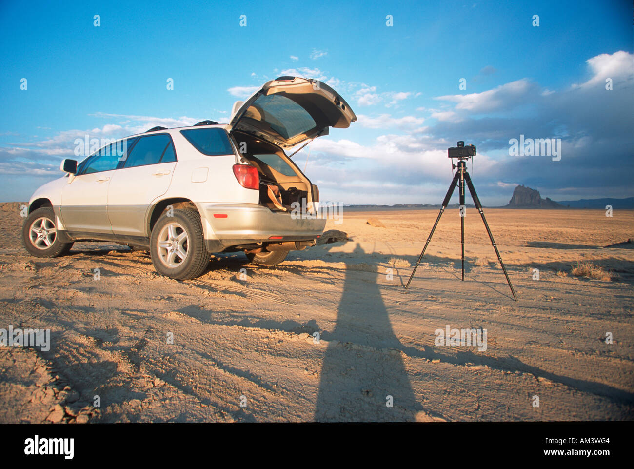 Joe Sohm s RX300 Lexus with panoramic camera in Wyoming Stock Photo