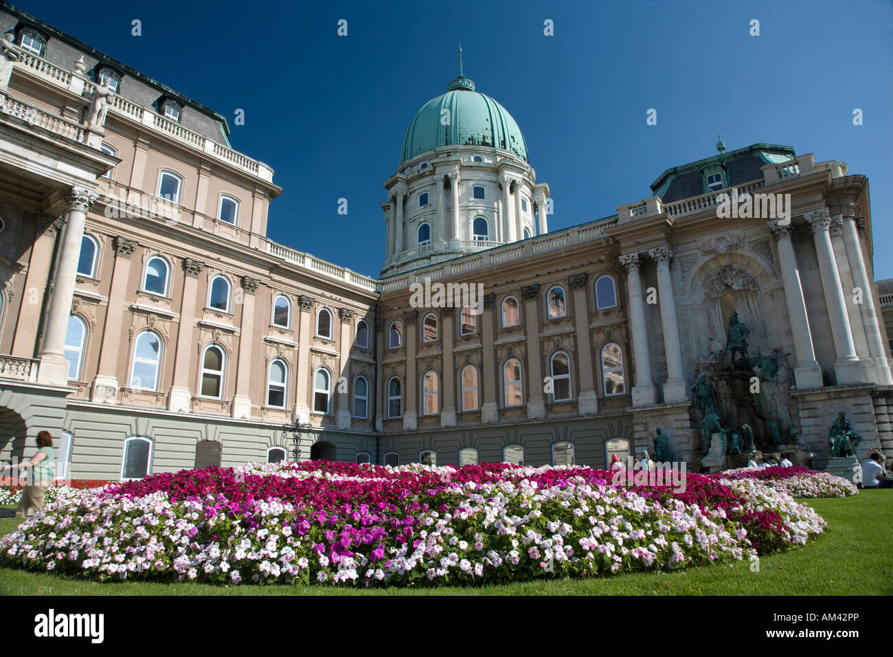 Royal palace courtyard, Castle district, Budapest ,Hungary Stock Photo