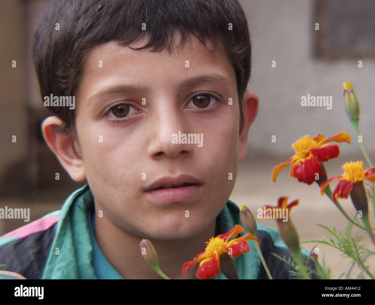 Displaced 10 years old Boy Pishavar Pakistan Stock Photo