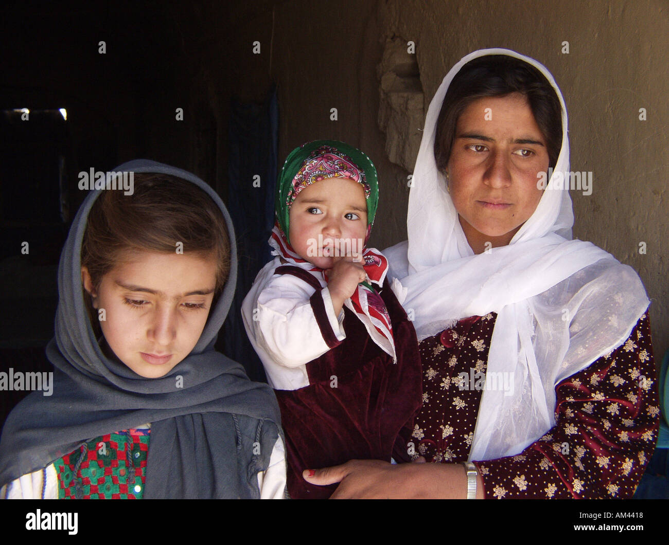 Mother and Children Afghanistan Stock Photo