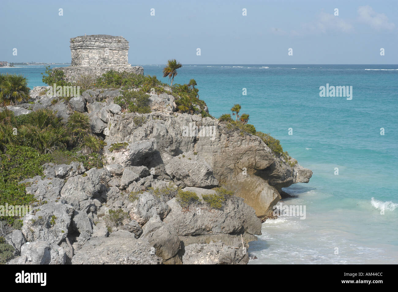 Mayan ruins at Tulum on the Yucatan Peninsula Mexico Stock Photo