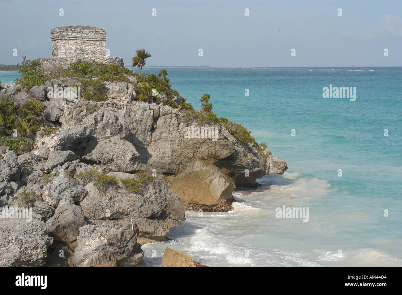 Mayan ruins at Tulum on the Yucatan Peninsula Mexico Stock Photo