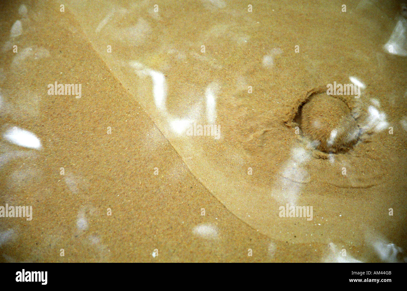 Wellspring sand in closeup at Kuldiga Latvia Stock Photo