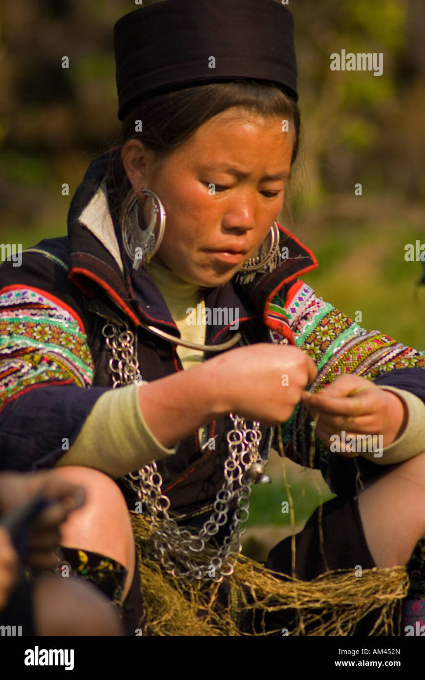Hill tribe person Sapa Vietnam Travel Portrait Stock Photo - Alamy