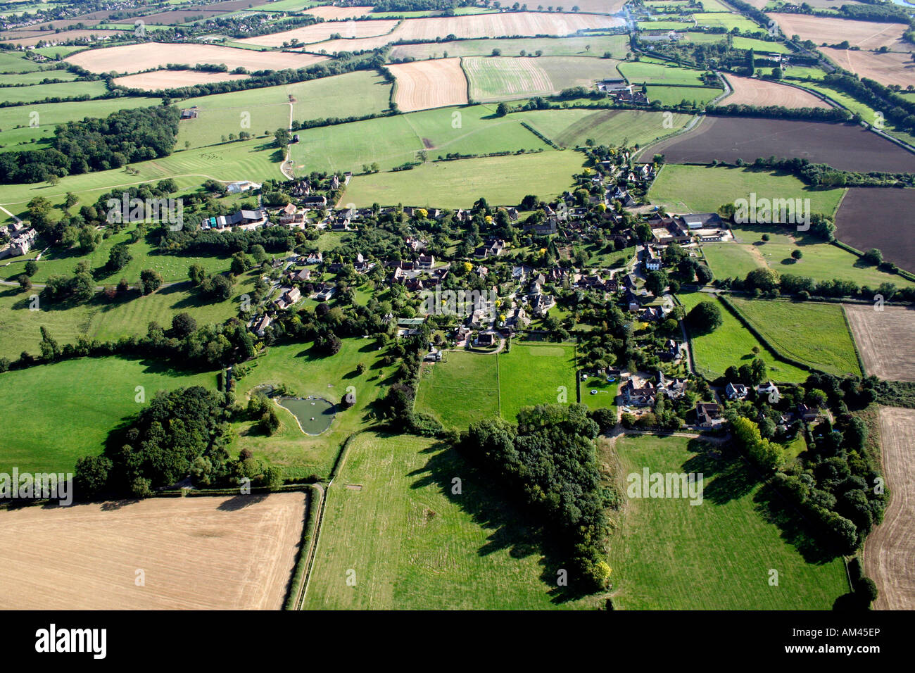 Bredons Norton near Tewkesbury in Worcestershire UK aerial shot Stock