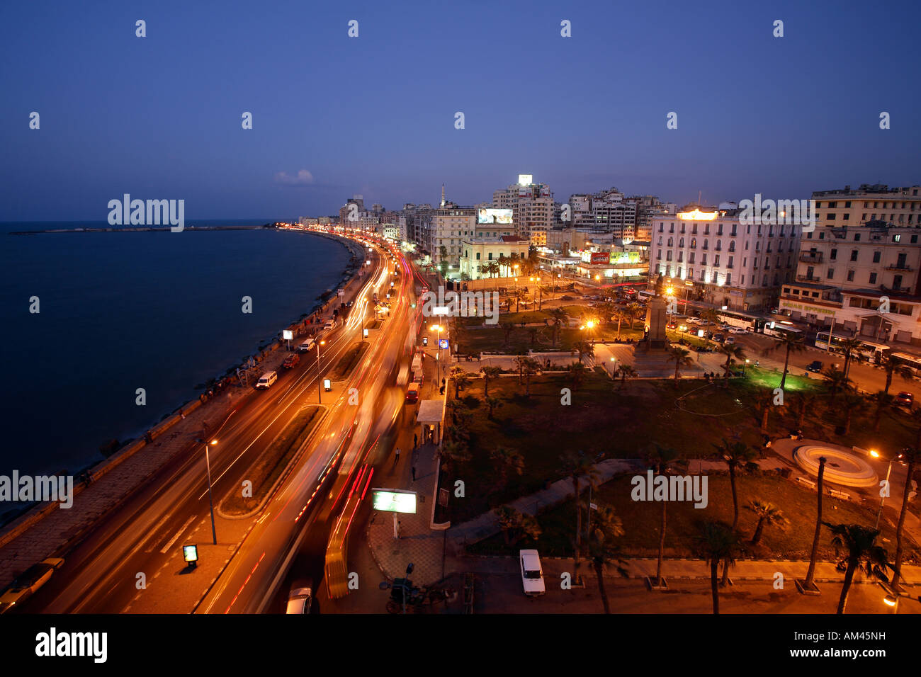 Egypt, the Mediterranean coast, Alexandria, Corniche Stock Photo
